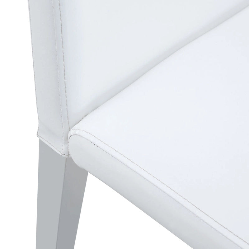 Modern Armless Dining Chair with Metal Legs