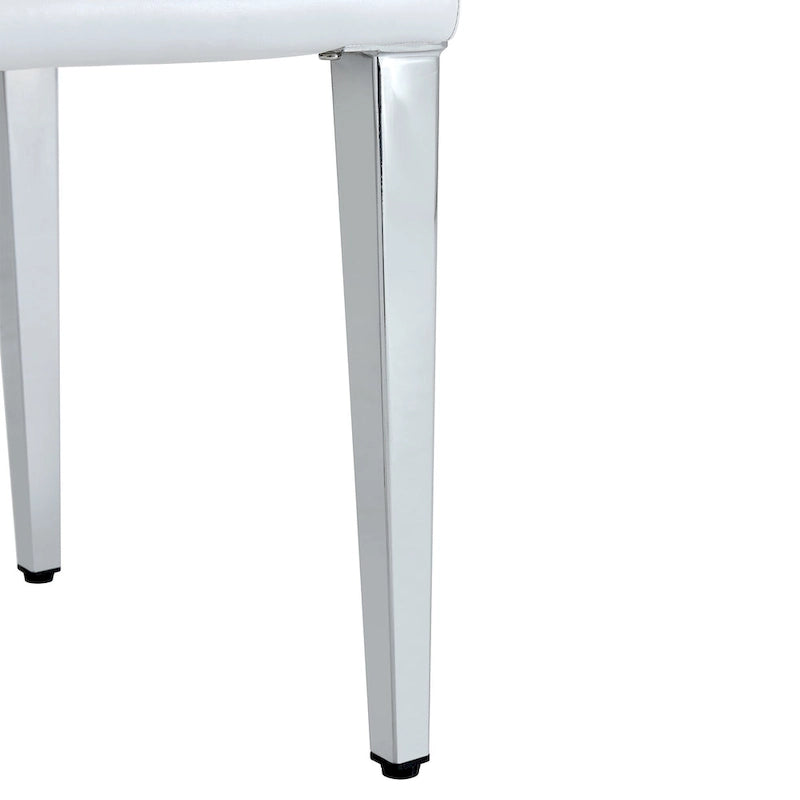 Modern Armless Dining Chair with Metal Legs