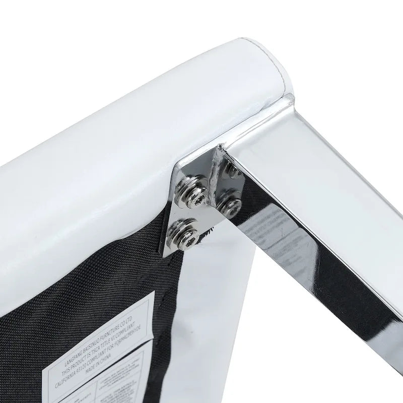 Modern Armless Dining Chair with Metal Legs