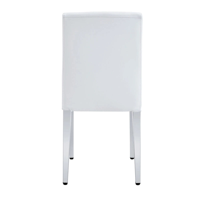 Modern Armless Dining Chair with Metal Legs
