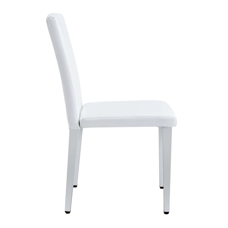 Modern Armless Dining Chair with Metal Legs