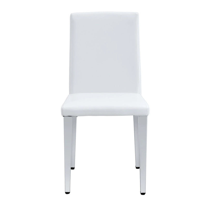 Modern Armless Dining Chair with Metal Legs