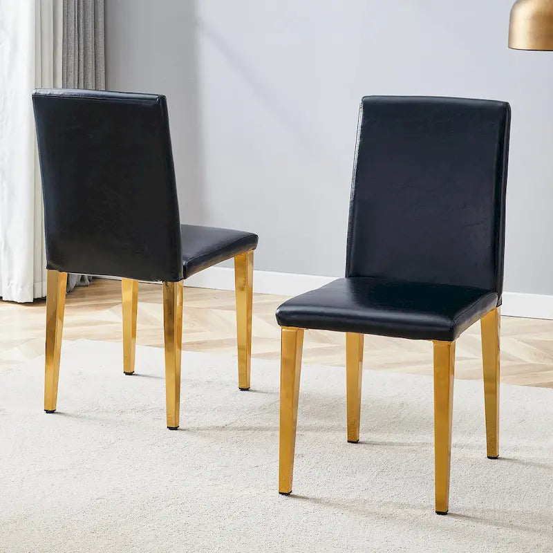 Modern Armless Dining Chair with Metal Legs