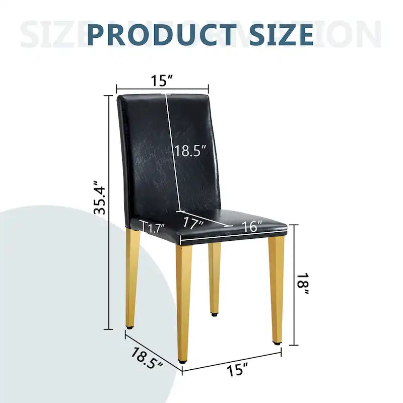 Modern Armless Dining Chair with Metal Legs