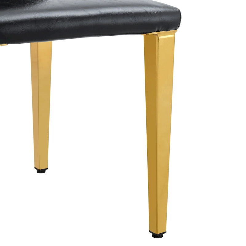 Modern Armless Dining Chair with Metal Legs