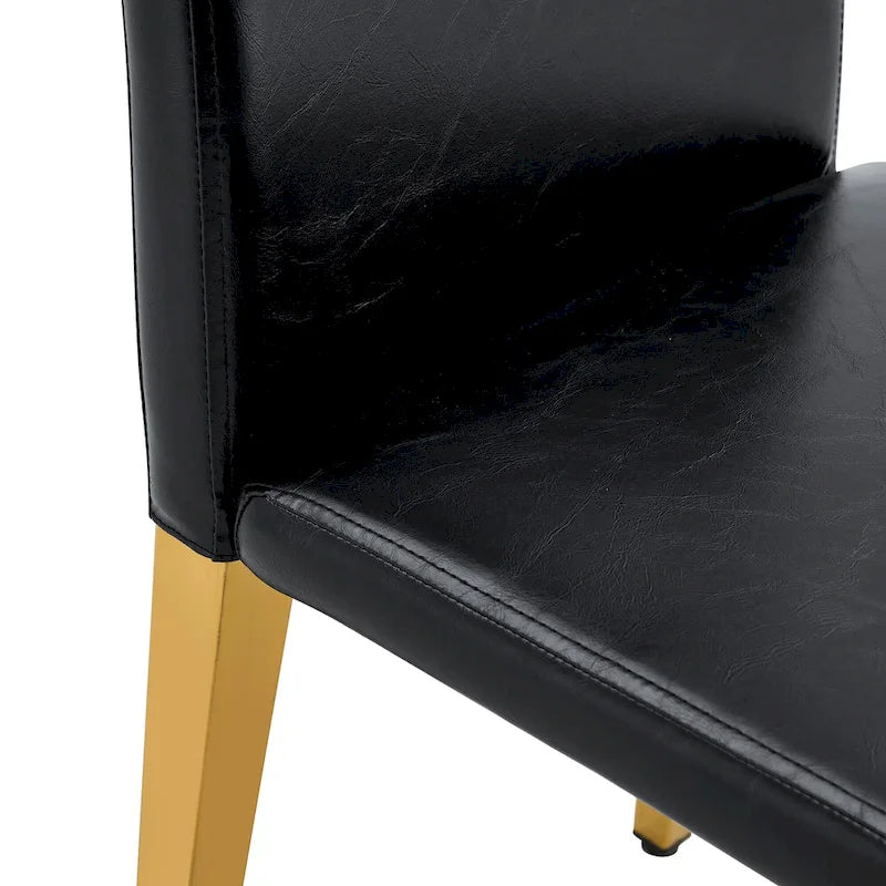 Modern Armless Dining Chair with Metal Legs