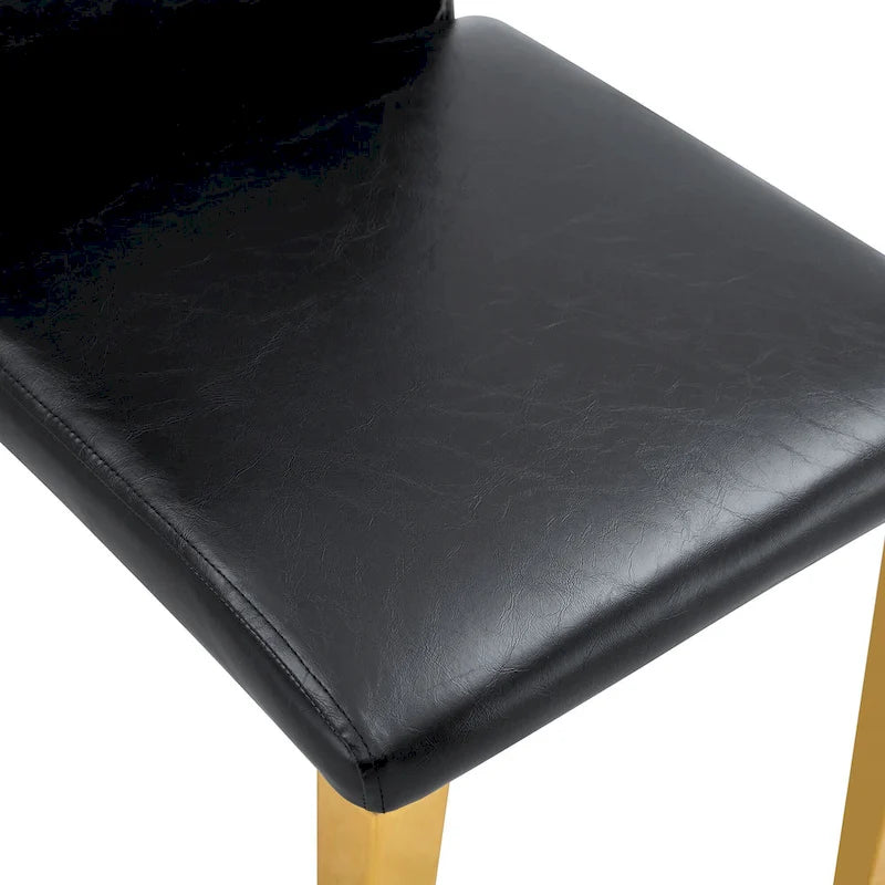 Modern Armless Dining Chair with Metal Legs