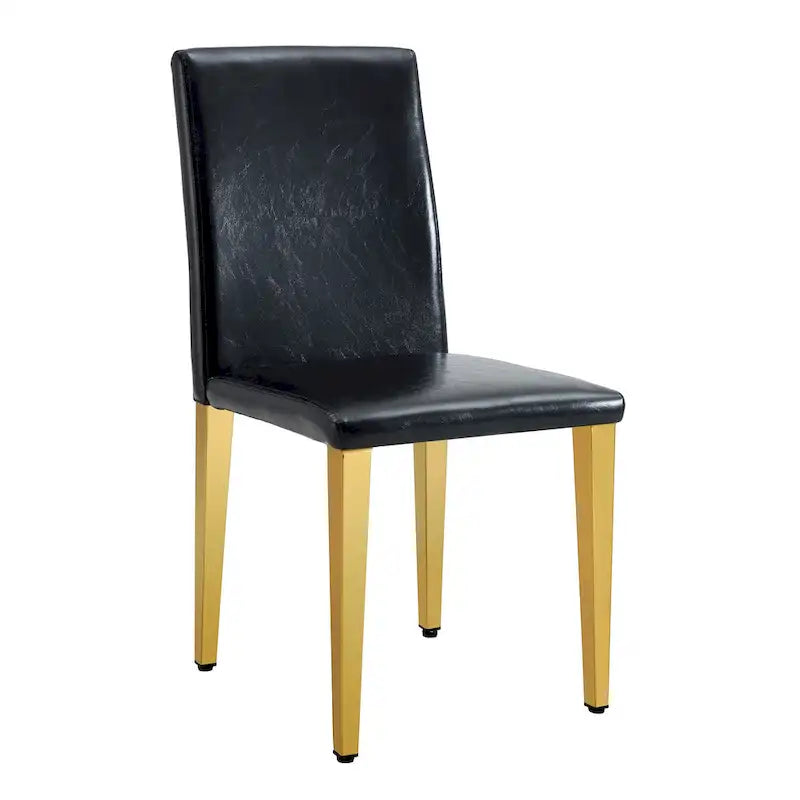 Modern Armless Dining Chair with Metal Legs