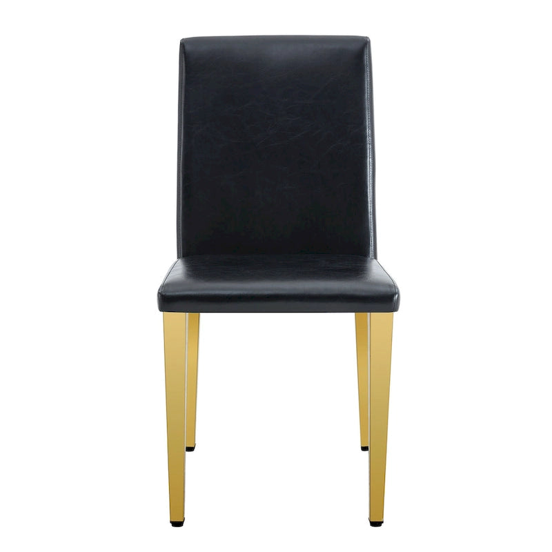 Modern Armless Dining Chair with Metal Legs