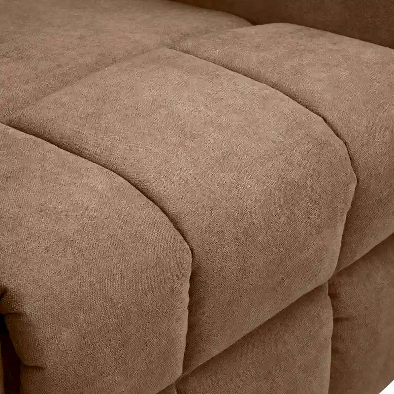 Fabric & Faux Leather Power Lift Recliner with Massage, Heating & USB