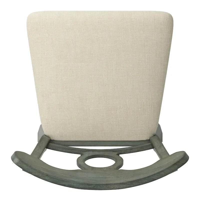 Wood & Fabric Swivel Counter/Bar Stool with Napoleon Back