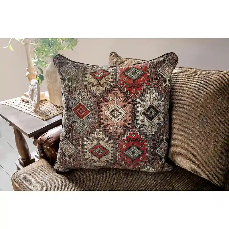 Faux Leather Traditional Loveseat with Nailhead Trim & Bun Feet 72.5"