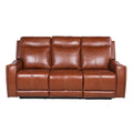 Top Grain Leather & Faux Leather Power Reclining Sofa with Adjustable Headrest & USB 82.5"