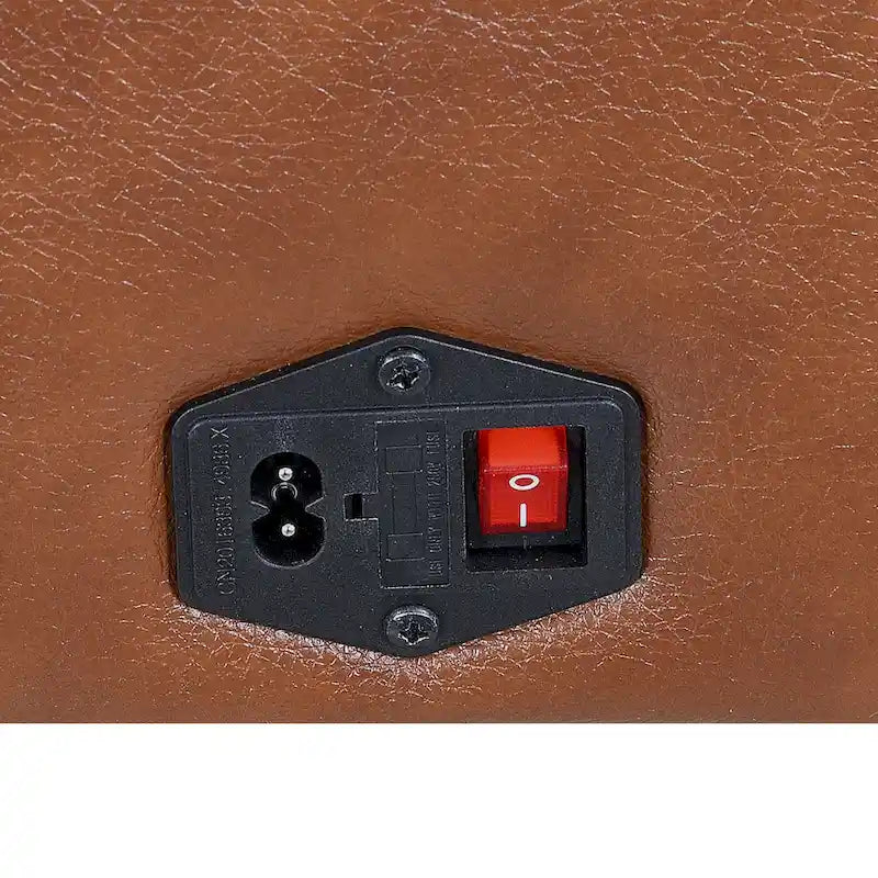 Top Grain Leather & Faux Leather Power Reclining Sofa with Adjustable Headrest & USB 82.5"