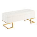 Velvet Tufted Storage Bench