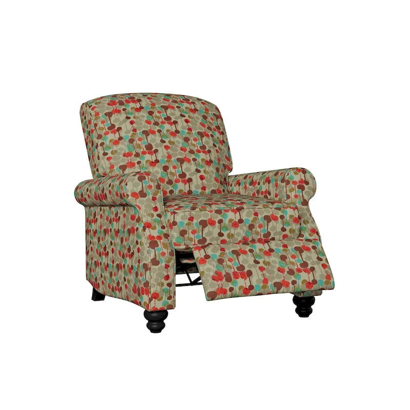 Mixed Hardwood & Foam Push-Back Recliner Chair with Pocket Coils & Tapered Legs