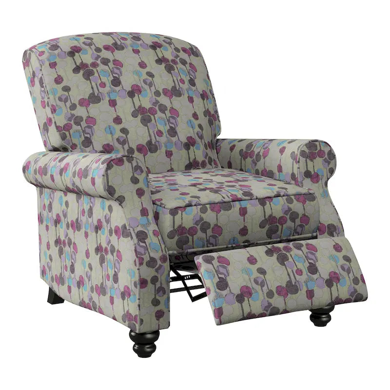 Mixed Hardwood & Foam Push-Back Recliner Chair with Pocket Coils & Tapered Legs