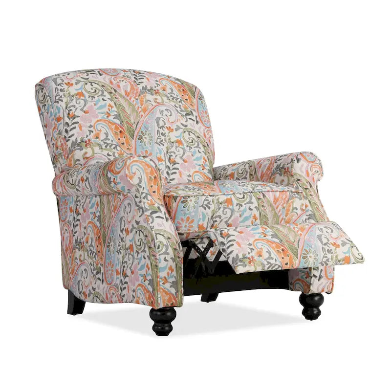 Mixed Hardwood & Foam Push-Back Recliner Chair with Pocket Coils & Tapered Legs