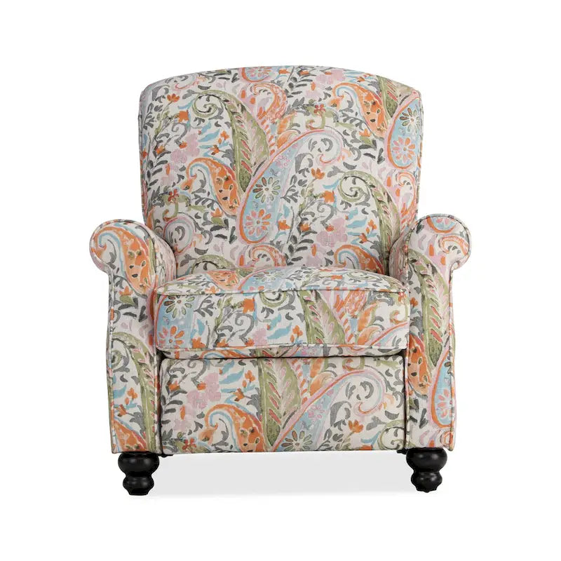 Mixed Hardwood & Foam Push-Back Recliner Chair with Pocket Coils & Tapered Legs