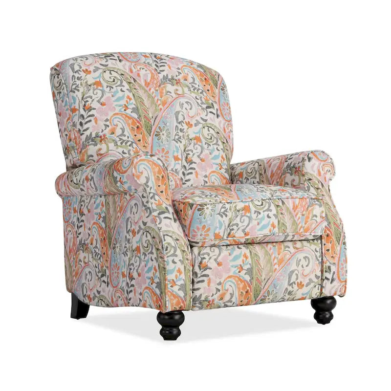 Mixed Hardwood & Foam Push-Back Recliner Chair with Pocket Coils & Tapered Legs