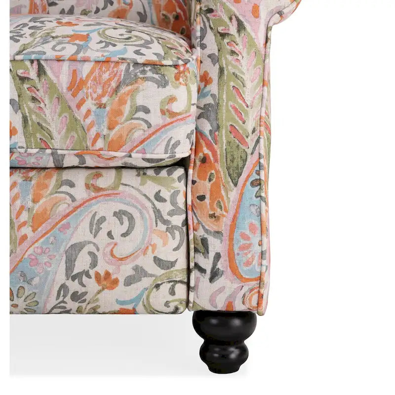 Mixed Hardwood & Foam Push-Back Recliner Chair with Pocket Coils & Tapered Legs