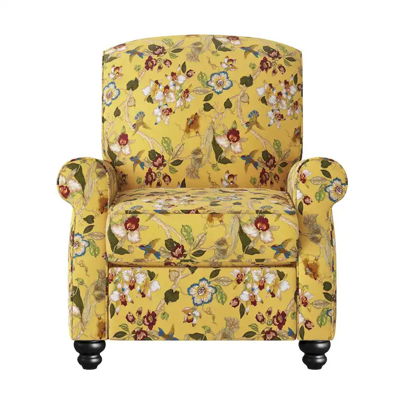 Mixed Hardwood & Foam Push-Back Recliner Chair with Pocket Coils & Tapered Legs