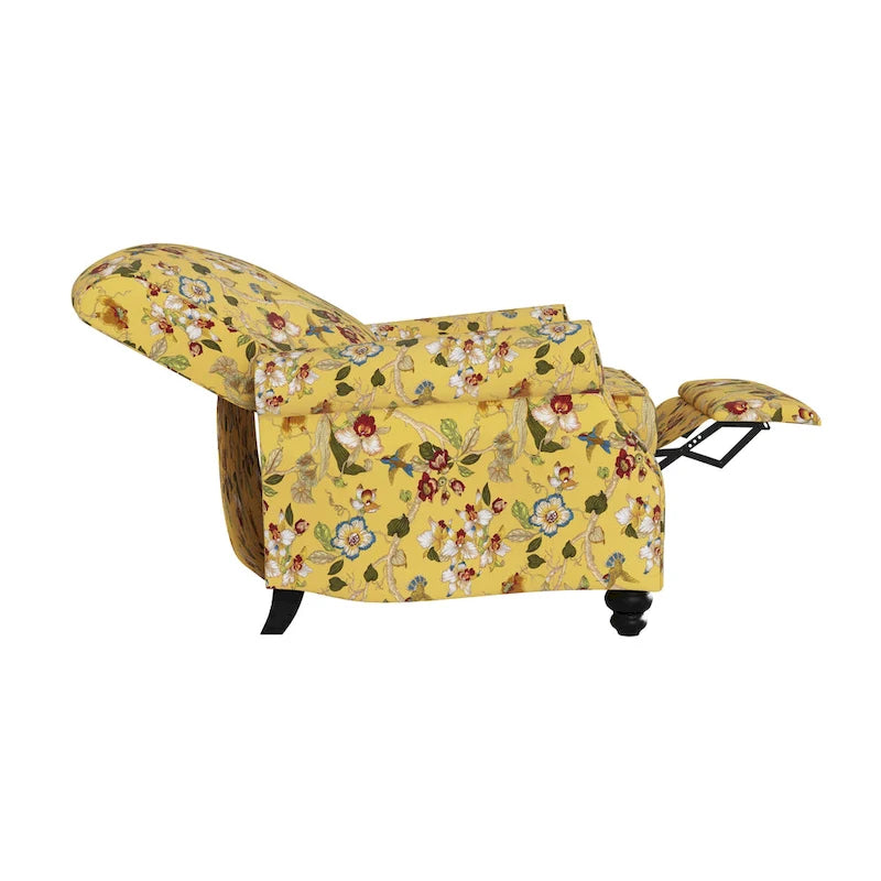 Mixed Hardwood & Foam Push-Back Recliner Chair with Pocket Coils & Tapered Legs