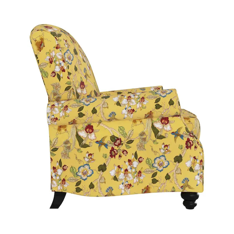 Mixed Hardwood & Foam Push-Back Recliner Chair with Pocket Coils & Tapered Legs