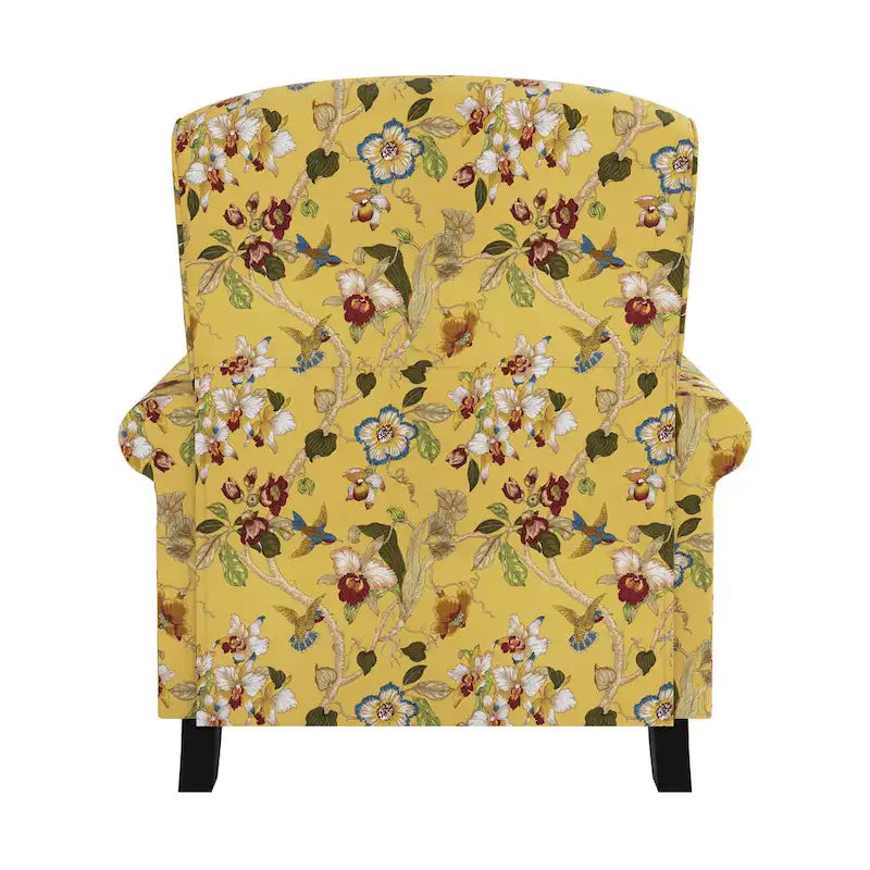 Mixed Hardwood & Foam Push-Back Recliner Chair with Pocket Coils & Tapered Legs