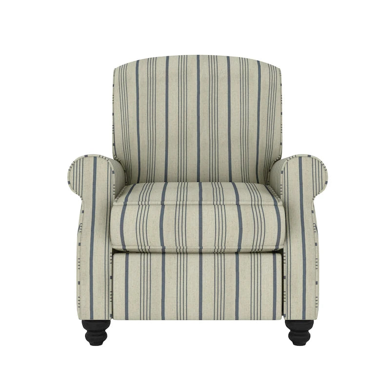Mixed Hardwood & Foam Push-Back Recliner Chair with Pocket Coils & Tapered Legs