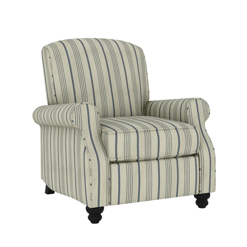 Mixed Hardwood & Foam Push-Back Recliner Chair with Pocket Coils & Tapered Legs