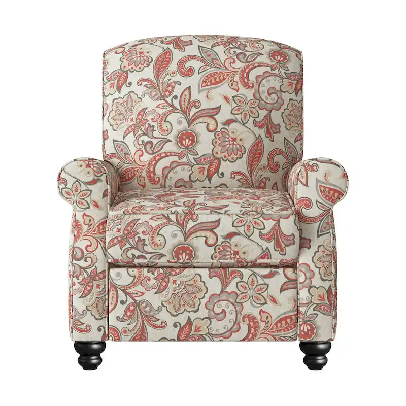 Mixed Hardwood & Foam Push-Back Recliner Chair with Pocket Coils & Tapered Legs