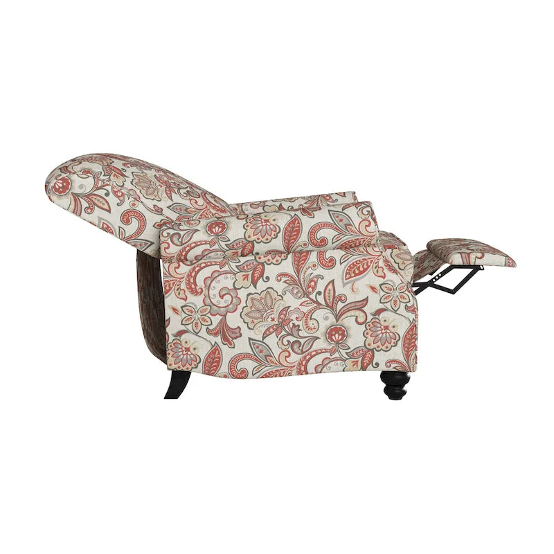 Mixed Hardwood & Foam Push-Back Recliner Chair with Pocket Coils & Tapered Legs