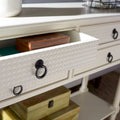 4-Drawer Wood Console Table with Carved Detail 42"