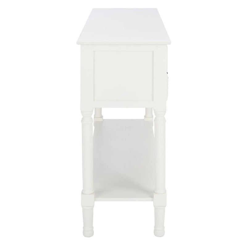4-Drawer Wood Console Table with Carved Detail 42"