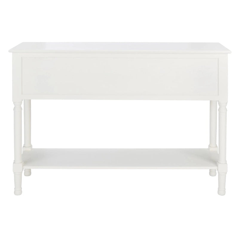 4-Drawer Wood Console Table with Carved Detail 42"