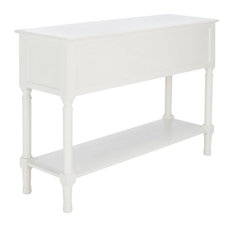 4-Drawer Wood Console Table with Carved Detail 42"