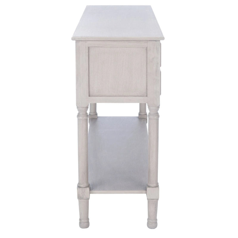 4-Drawer Wood Console Table with Carved Detail 42"