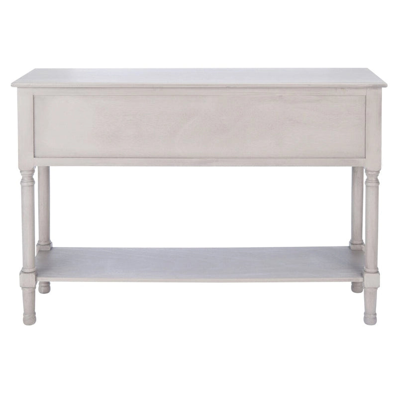 4-Drawer Wood Console Table with Carved Detail 42"