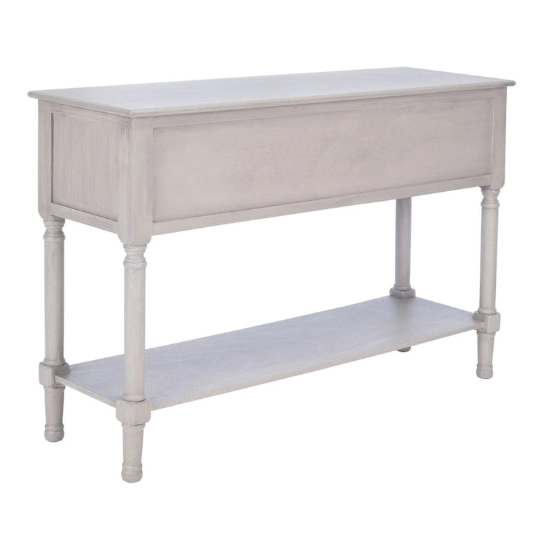 4-Drawer Wood Console Table with Carved Detail 42"
