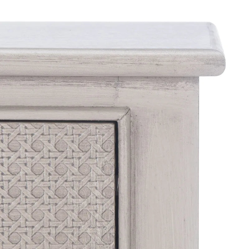4-Drawer Wood Console Table with Carved Detail 42"
