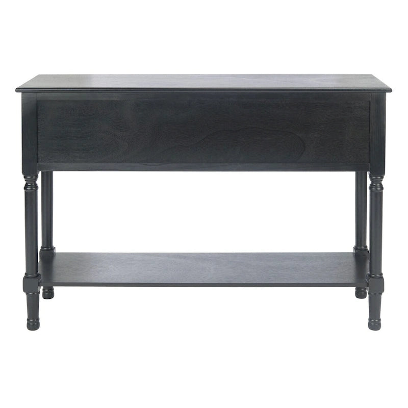 4-Drawer Wood Console Table with Carved Detail 42"