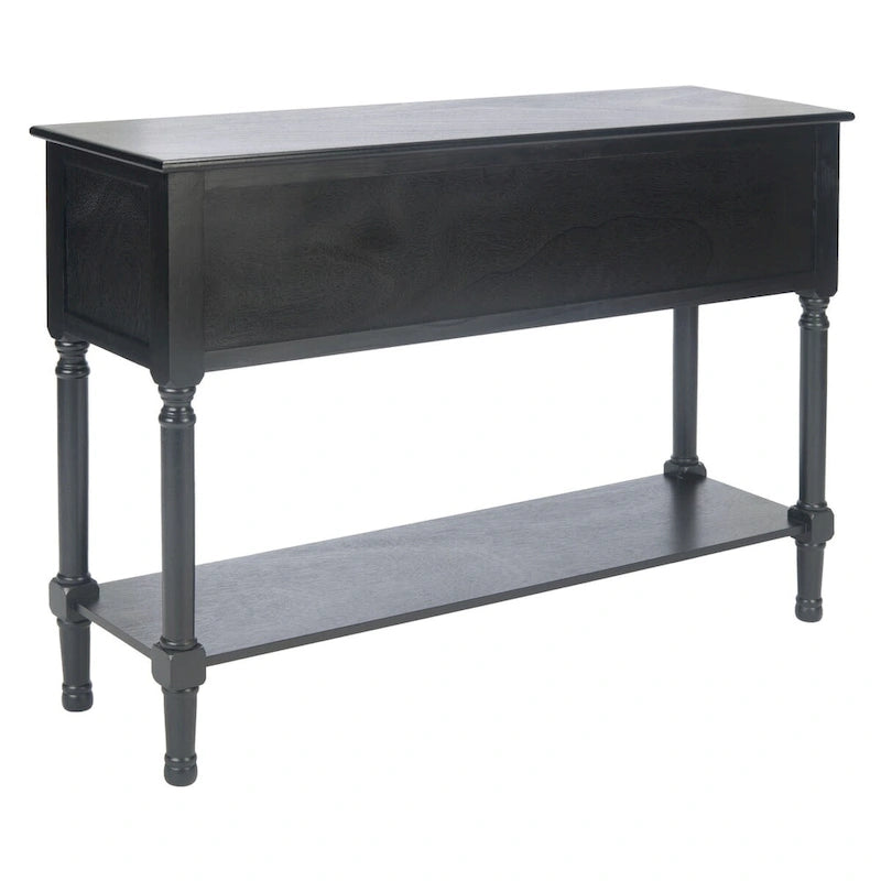 4-Drawer Wood Console Table with Carved Detail 42"