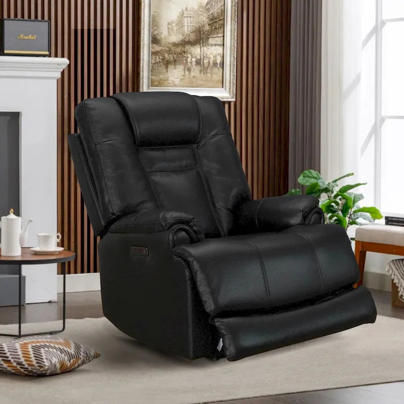 Top Grain Leather Zero Gravity Power Recliner with Adjustable Headrest & USB-C