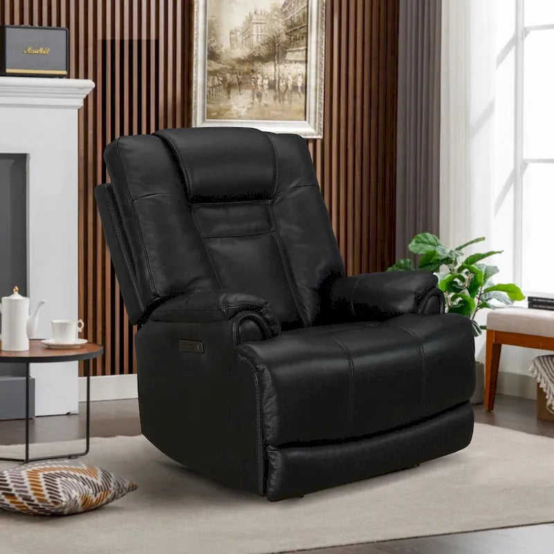Top Grain Leather Zero Gravity Power Recliner with Adjustable Headrest & USB-C