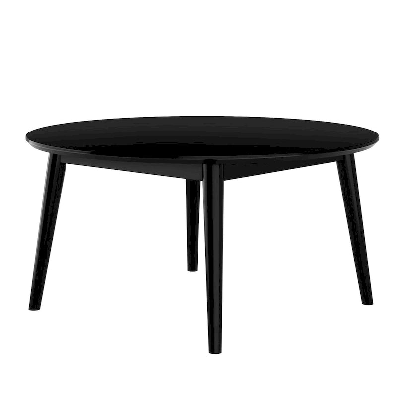Solid Pine Wood Round Mid-Century Modern Coffee Table 36"