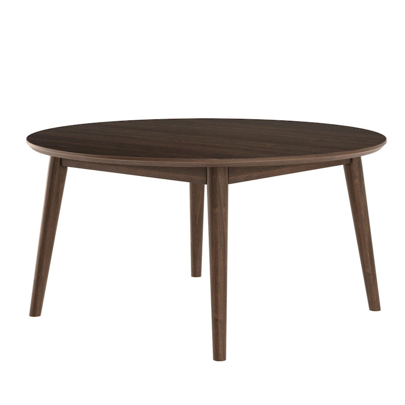 Solid Pine Wood Round Mid-Century Modern Coffee Table 36"
