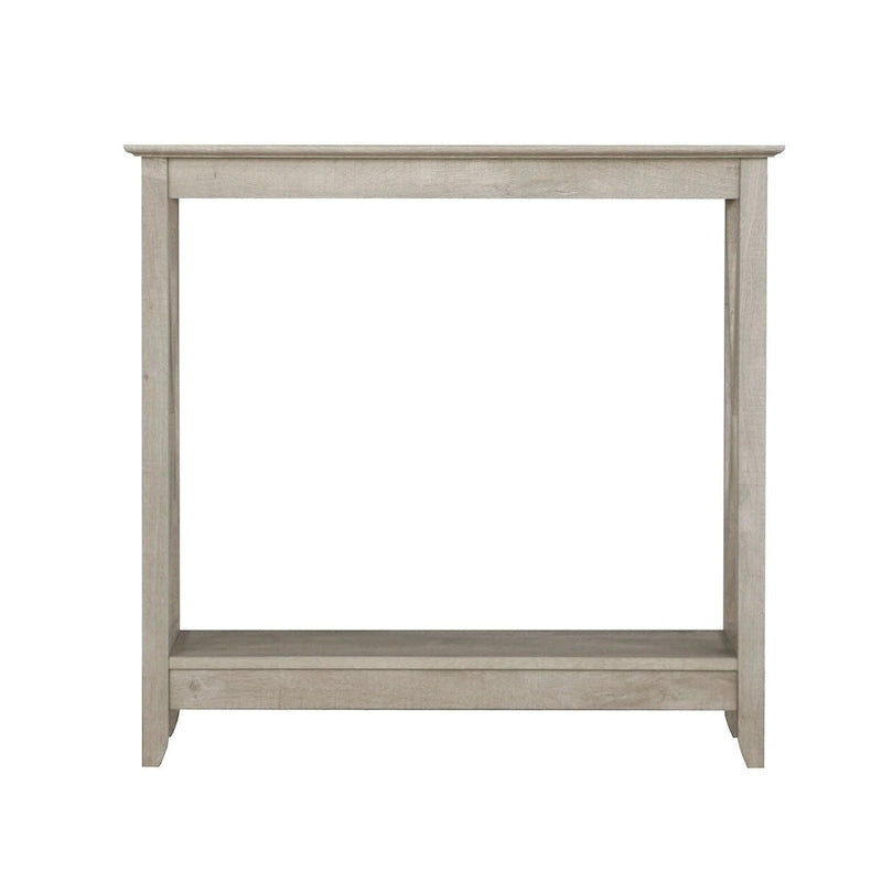 Laminate Wood-Look Modern Farmhouse Console Table with X-Cross Sides & Lower Shelf 31.5"