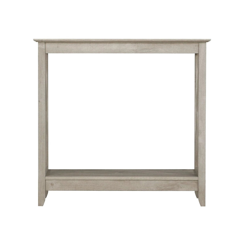 Laminate Wood-Look Modern Farmhouse Console Table with X-Cross Sides & Lower Shelf 31.5"
