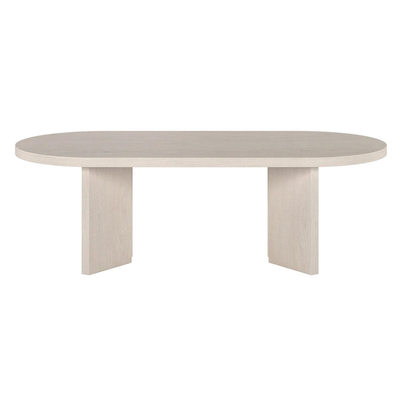 Wood-Look Oval Coffee Table with Angled Legs 48"
